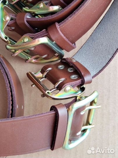 Ремни офицерские коричневые чëрные натуральн кожа