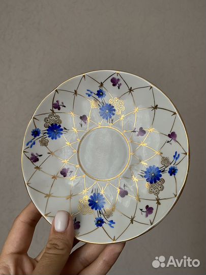 Чайная пара Лфз васильки, сахарница лфз васильки