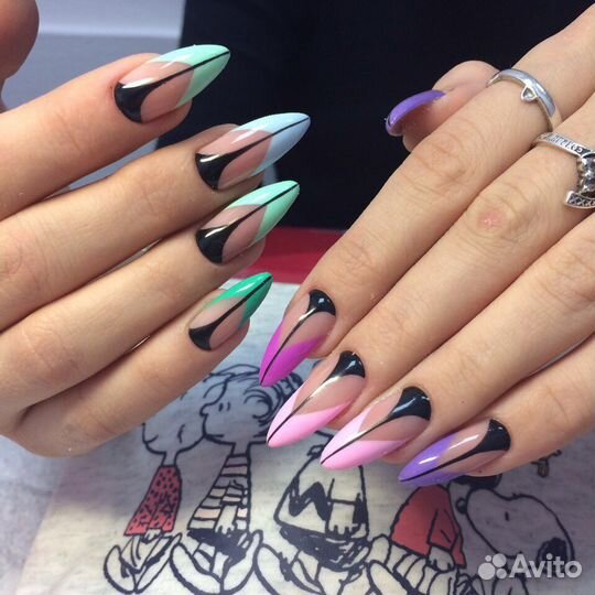 Наращивание ногтей акрил и гель-лак Ладожская