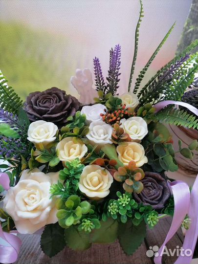 Букет из роз мыло ручной работы