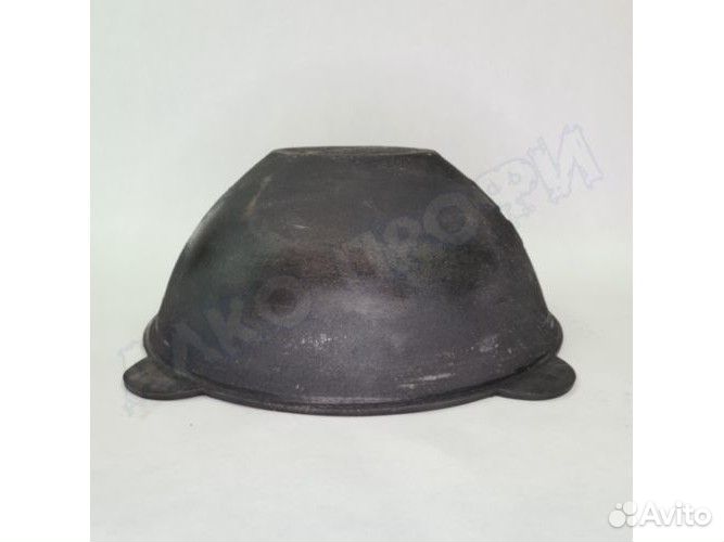 Казан чугунный с крышкой 8л плоское дно