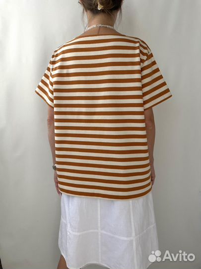 COS футболка топ в полоску плотная M