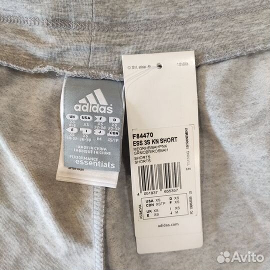 Adidas Шорты серые F84470 D30-32 (новые)