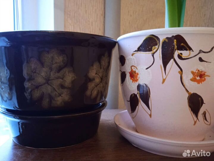 Керамические горшки для цветов бу
