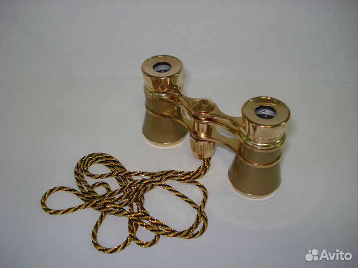 Бинокль театральный золотистый