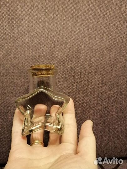 Декоративная стеклянная баночка (бутылочка)