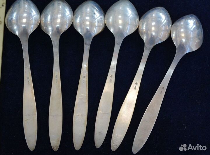 Серебряные чайные ложки- 916. звезда