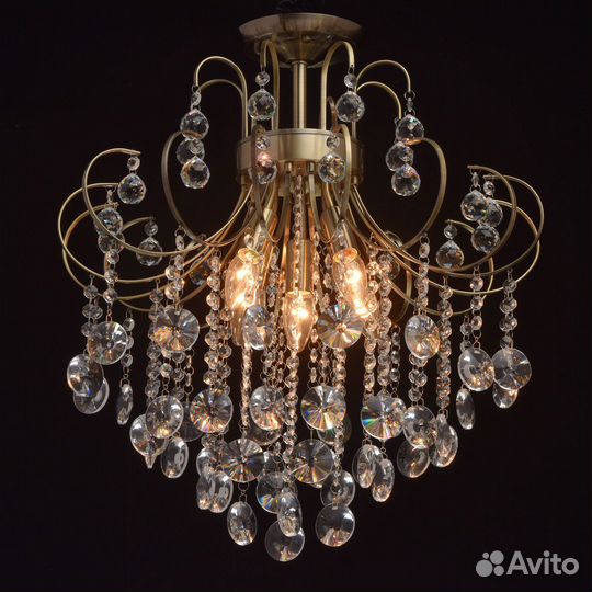 Люстра потолочная хрустальная Бриз De City бу