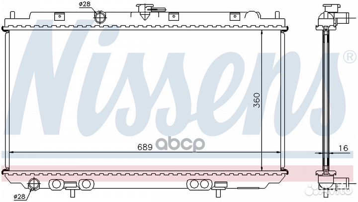 Радиатор охлаждения двигателя 67344A Nissens