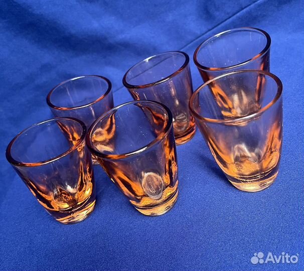 Стопки цветное стекло СССР