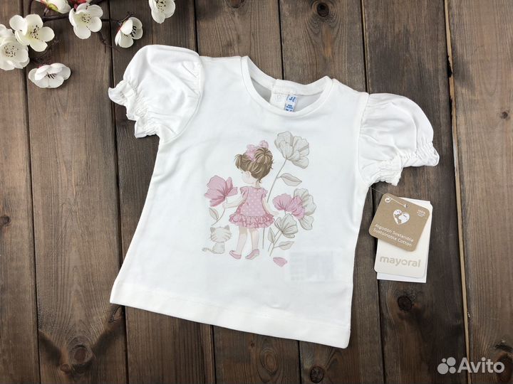 Футболка для девочки хлопок Mayoral