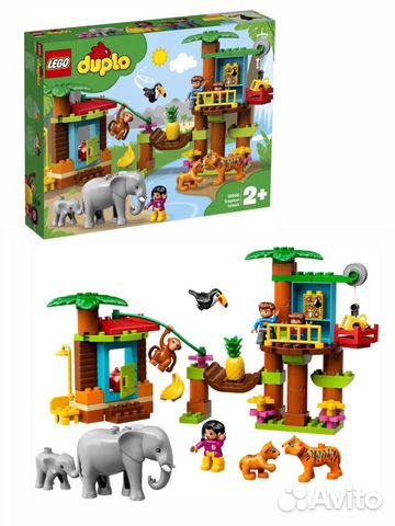 Lego duplo джунгли + доп. животные