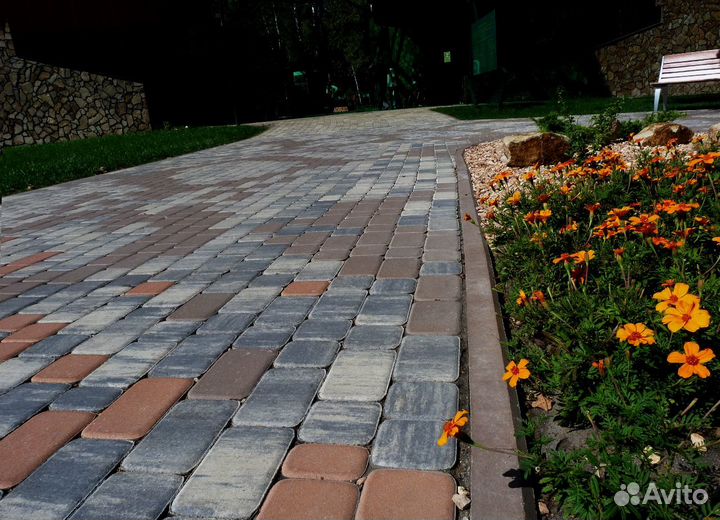 Брусчатка тротуарная плитка в Залегощи