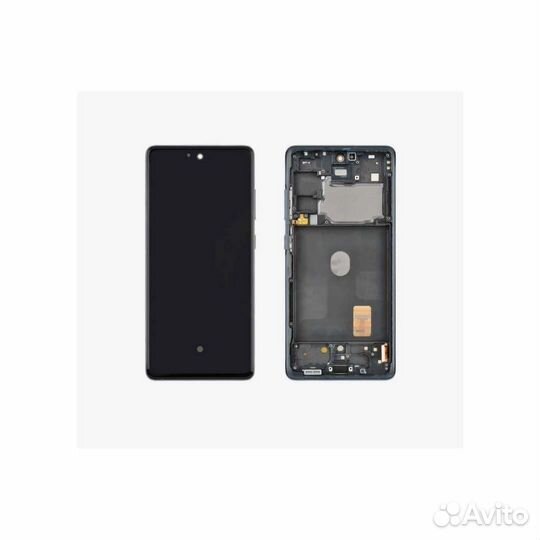 Дисплей Samsung S20 FE/S20 FE 5G в рамке синий