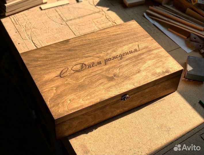Коробка подарочная деревянная для хранения