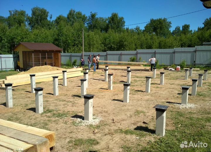 Фундамент на жб сваях под ключ / Жб сваи