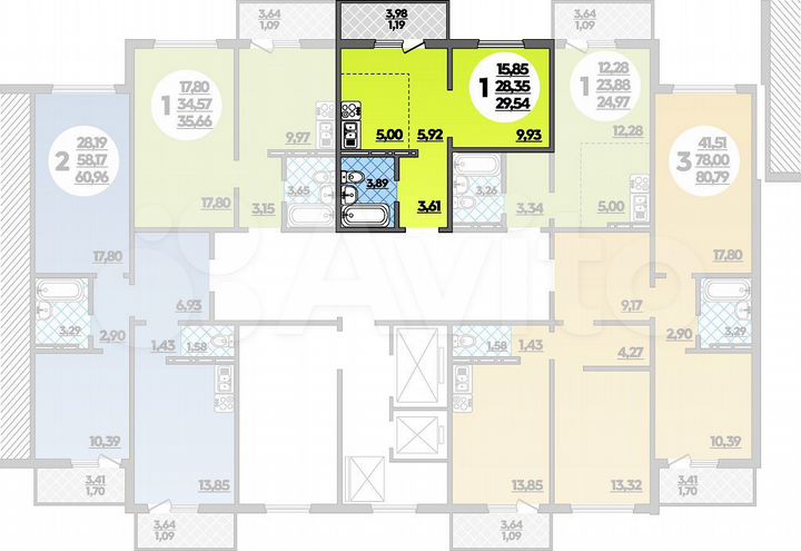 Квартира-студия, 29,5 м², 12/16 эт.