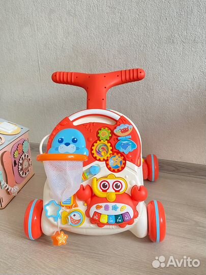 Ходунки каталка толокар столик babygo 2в1