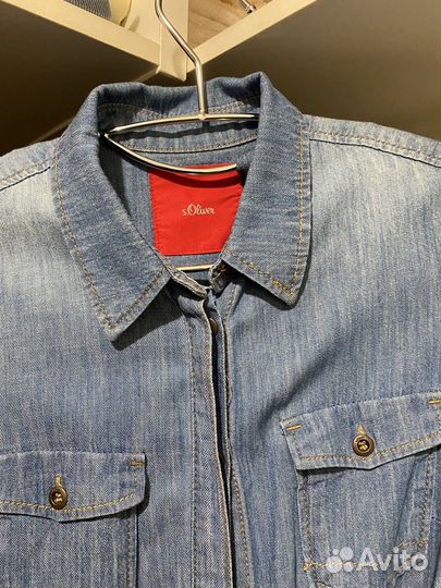 Джинсовое платье рубашка