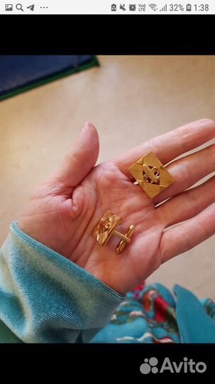 Запонки (США), мужские, с геральдичес