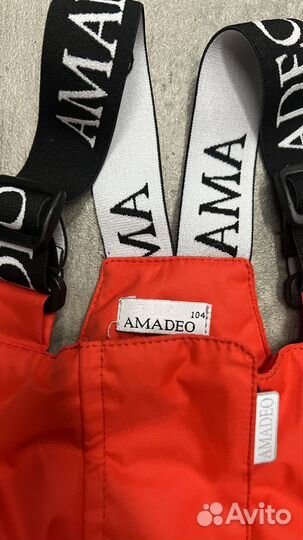 Полукомбинезон зимний красный 104