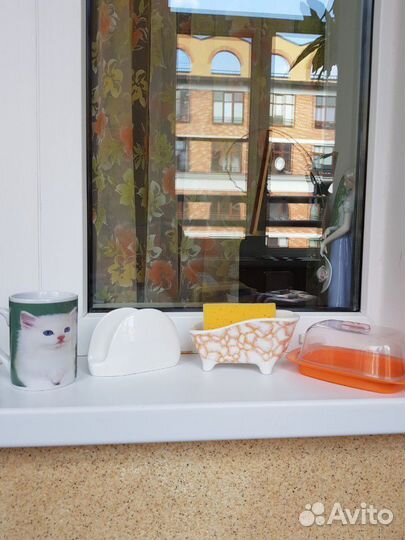 Набор для мытья посуды, масленка, салфетница