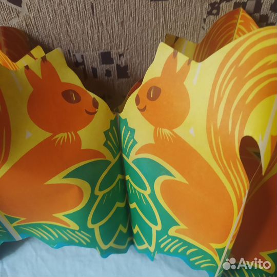 Гирлянда бумажная СССР Белочка, Снегурочка