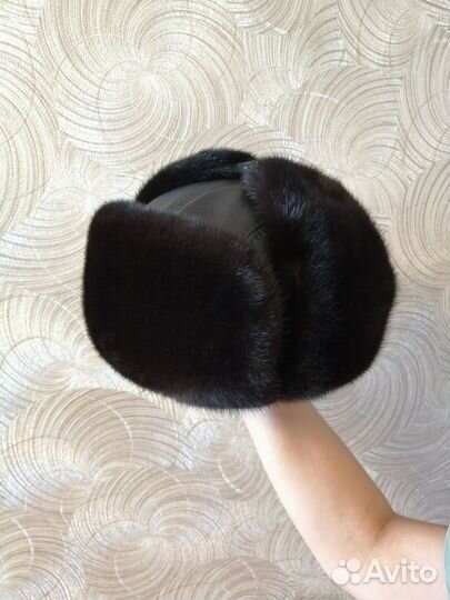 Норковая шапка мужская, 58 р