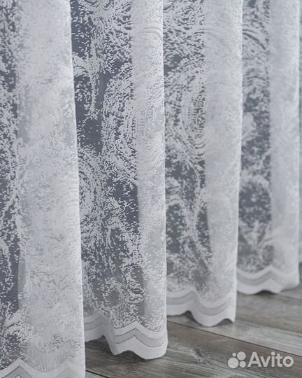 Тюль Элиза белый