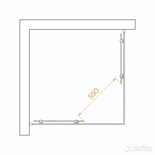 Душевой уголок RGW Passage PA-030B 100x100 матовый