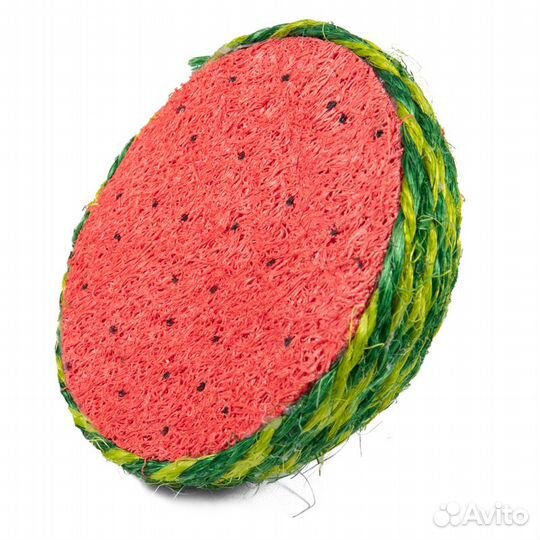 Игрушка для мелких животных из люфы Арбуз, d100мм