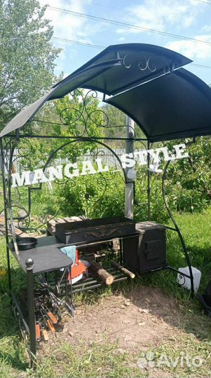 Мангал с крышей