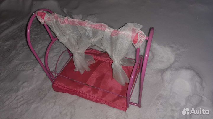 Кроватка для кукол металлическая