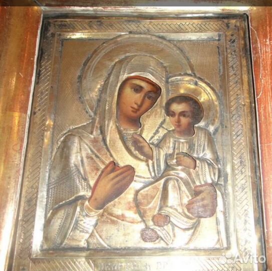 Икона Иверская прб Серебро 84