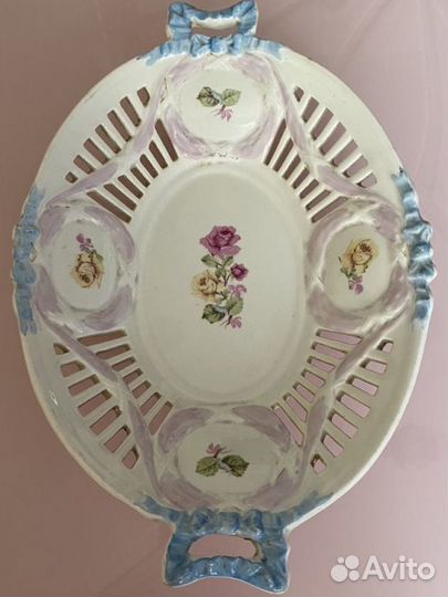 Ваза для конфет и фруктов СССР фарфор винтаж/ретро