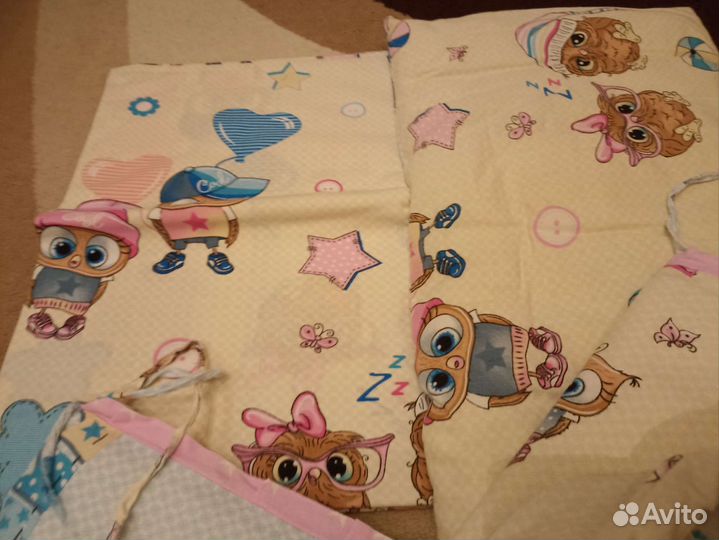 Бортики(+пододеяльник, простынь, наволочка)