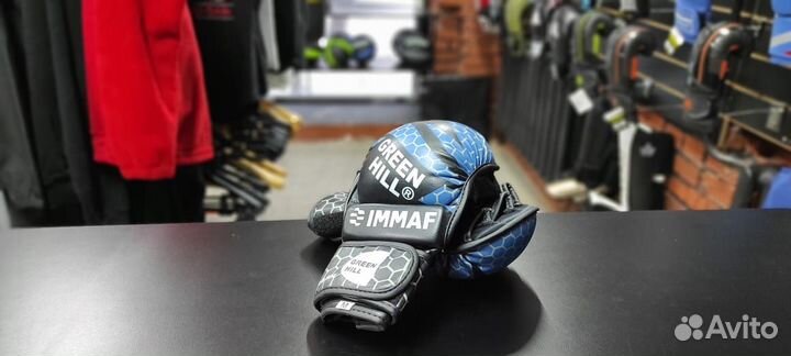 Перчатки MMA Green hill синие