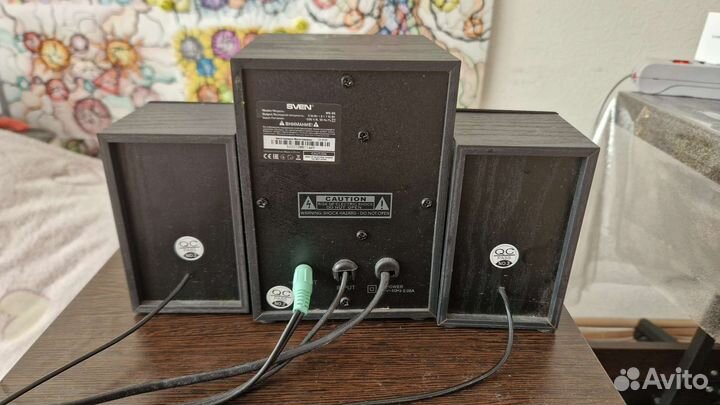 Колонки Sven MS-80, 2.1, черный sv-013080bk