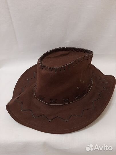 Шляпа Ковбоя замшевая Коричневая