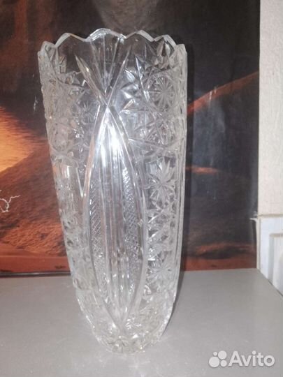Хрустальная ваза для цветов СССР
