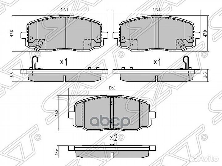 Колодки тормозные перед KIA picanto 04/hyundai