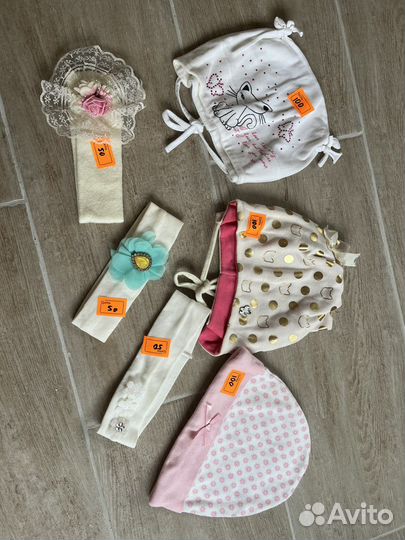 Косынки, повязки на голову, шапочки, панамки