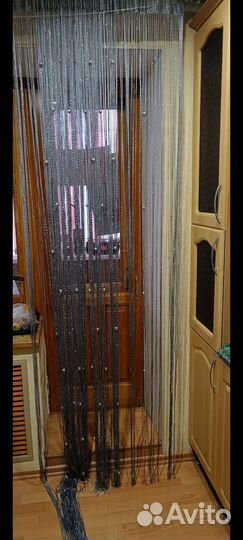 Шторы-кисея нитяные с шарами