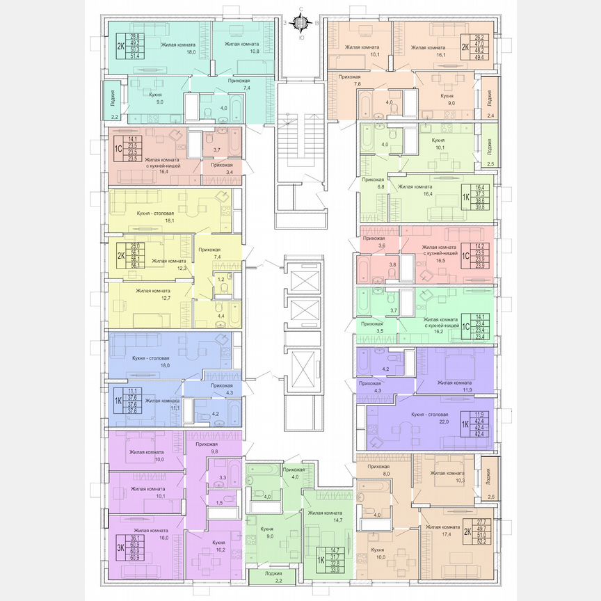 1-к. квартира, 32,9 м², 7/25 эт.