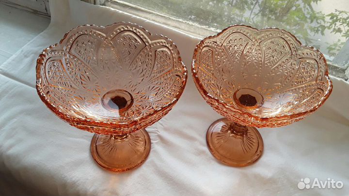 Ваза для фруктов на ножке СССР