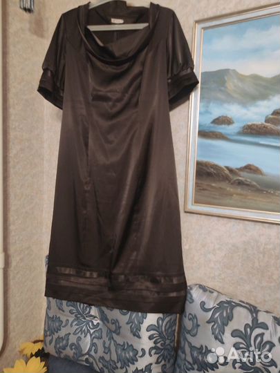 Вечернее платье, чёрное. 50-52 размер