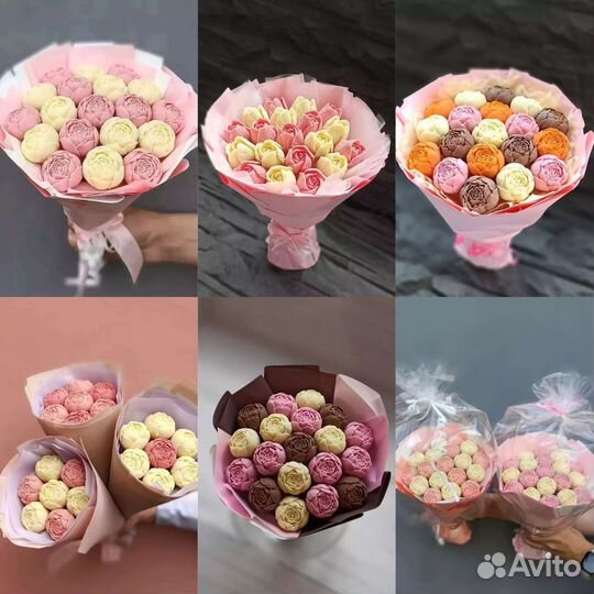 Букеты из шоколадных цветов, съедобные букеты