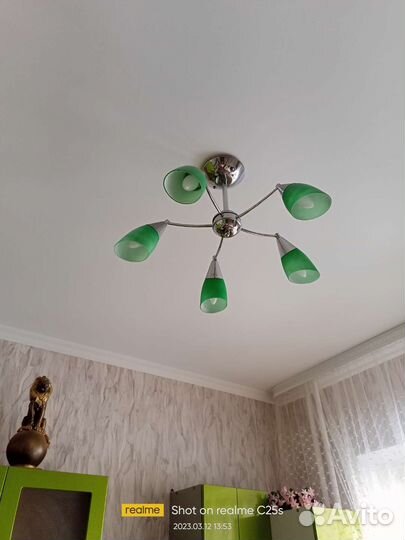 Люстра потолочная бу