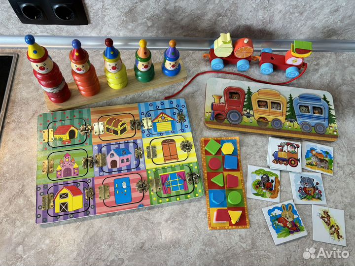 Развивающие деревянные игрушки пакетом