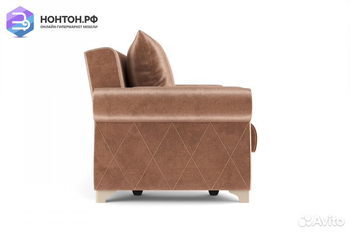 Диван книжка Порто М велюр светло-коричневый
